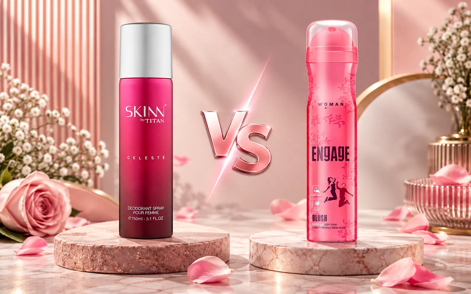 You are currently viewing SKINN Celeste vs Engage Blush: Best Long Lasting Deo for Women?