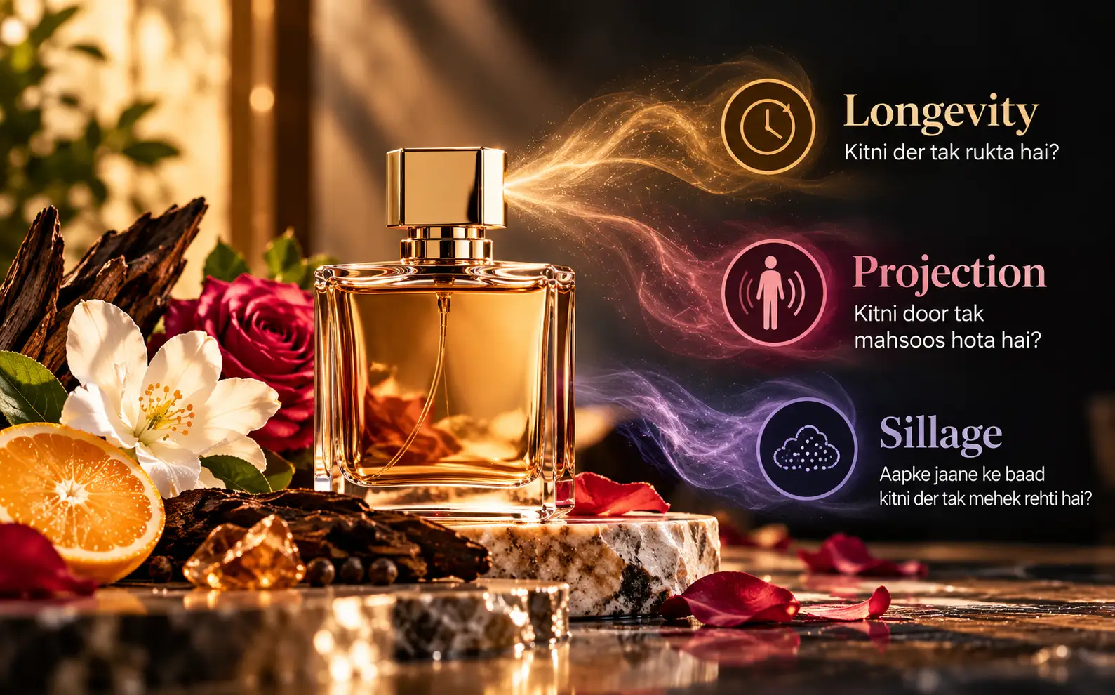 You are currently viewing Perfume Longevity Projection Sillage Kya Hota Hai?